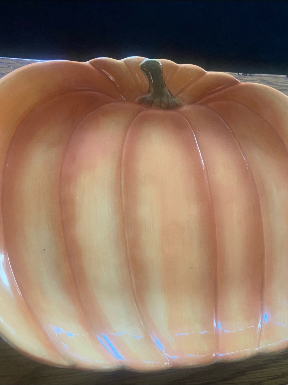 Vintage Otagiri Japan Hand Painted Pumpkin Platter
